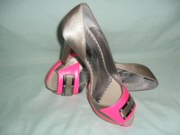 Plataforma Bege dourado com pink